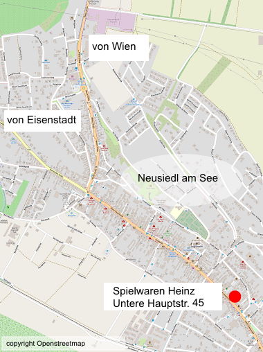 Karte Spielwaren Heinz Neusiedl
